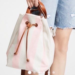 NWT! Madewell canvas somerset backpack in pink stripe